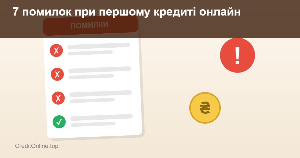 7 помилок при першому кредиті онлайн, які коштують грошей