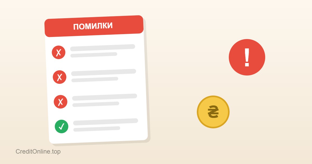 Типові помилки при першому кредиті онлайн